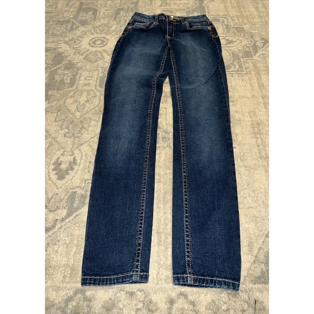 Justice‎ Jeans Youth Girls 12S Blue Skinny Leg Stretch Denim